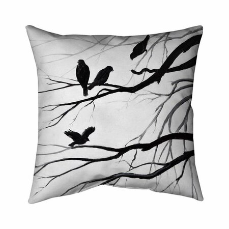 FONDO 20 x 20 in. Silhouette of Birds-Double Sided Print Indoor Pillow FO2793111
